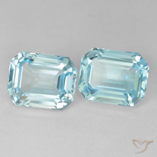 Shop natural 8.20ct Bleu verdâtre léger Topaze gems, Octogone / coupe Émeraude, from Brésil at GemSelect. In stock, global shipping!