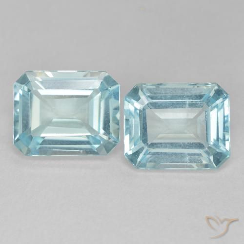 Shop natural 7.63ct Bleu clair Topaze gems, Octogone / coupe Émeraude, from Brésil at GemSelect. In stock, global shipping!