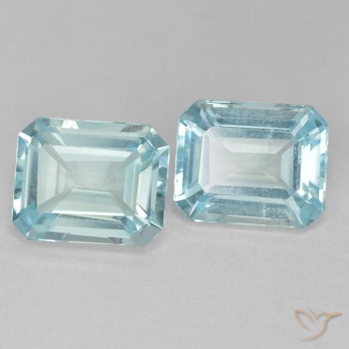 Shop natural 7.63ct Bleu clair Topaze gems, Octogone / coupe Émeraude, from Brésil at GemSelect. In stock, global shipping!