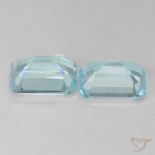 Shop natural 7.63ct Bleu clair Topaze gems, Octogone / coupe Émeraude, from Brésil at GemSelect. In stock, global shipping!