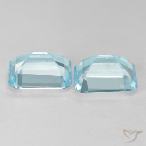 Shop natural 7.63ct Bleu clair Topaze gems, Octogone / coupe Émeraude, from Brésil at GemSelect. In stock, global shipping!