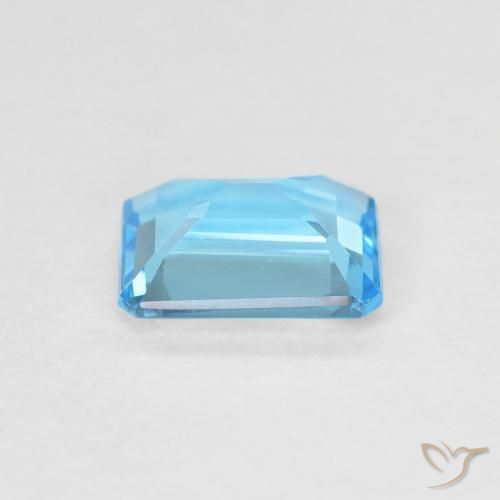 Topaze Bleu ciel profond naturelle Octogone / coupe Émeraude, 1.80 ct, VVS
