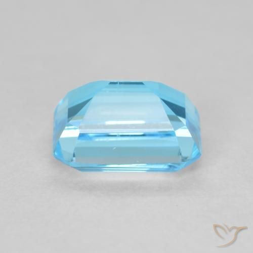 Topaze Bleu Suisse naturelle Octogone / coupe Émeraude, 2.09 ct, VVS