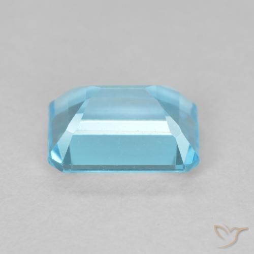 Topaze Bleu Suisse naturelle Octogone / coupe Émeraude, 2.02 ct, VVS
