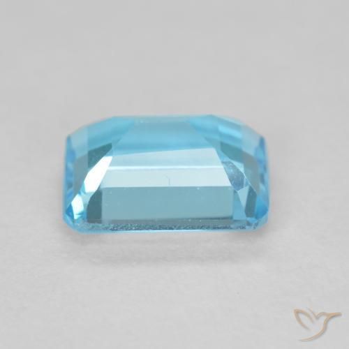 Topaze Bleu Suisse naturelle Octogone / coupe Émeraude, 1.92 ct, VVS