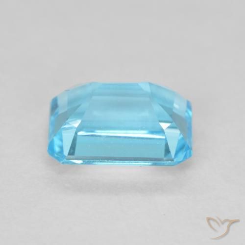Topaze Bleu Suisse naturelle Octogone / coupe Émeraude, 2.02 ct, VVS