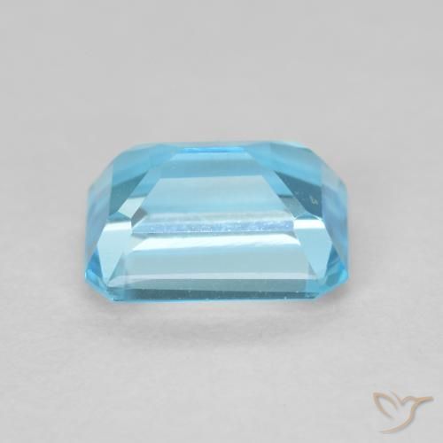 Topaze Bleu Suisse naturelle Octogone / coupe Émeraude, 2.16 ct, VVS