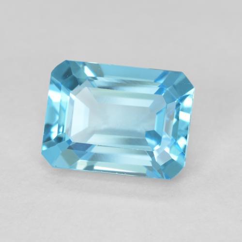Topaze Bleu Suisse naturelle Octogone / coupe Émeraude, 2.05 ct, VVS