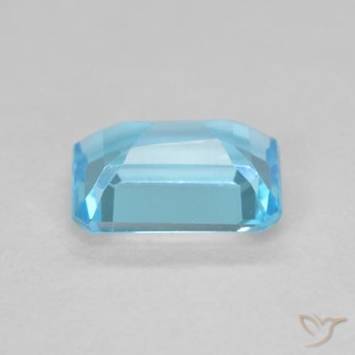 Topaze Bleu Suisse naturelle Octogone / coupe Émeraude, 1.78 ct, VVS