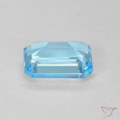 Topaze Bleu Suisse naturelle Octogone / coupe Émeraude, 1.99 ct, VVS