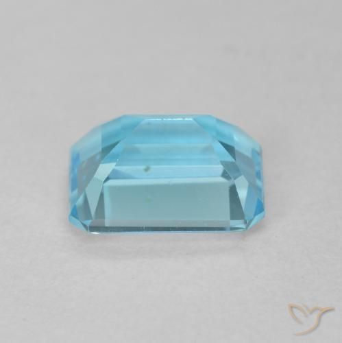 Topaze Bleu clair naturelle Octogone / coupe Émeraude, 2.07 ct, VVS
