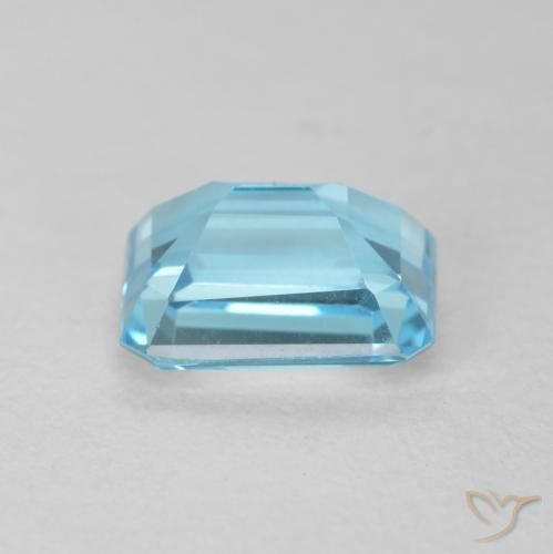 Topaze Bleu Suisse naturelle Octogone / coupe Émeraude, 2.14 ct, VVS