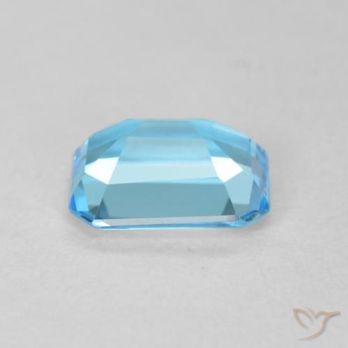 Topaze Bleu Suisse naturelle Octogone / coupe Émeraude, 1.80 ct, VVS