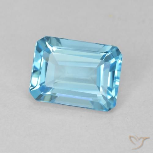 Topaze Bleu Suisse naturelle Octogone / coupe Émeraude, 1.81 ct, VVS