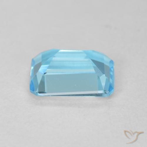 Topaze Bleu Suisse naturelle Octogone / coupe Émeraude, 1.81 ct, VVS