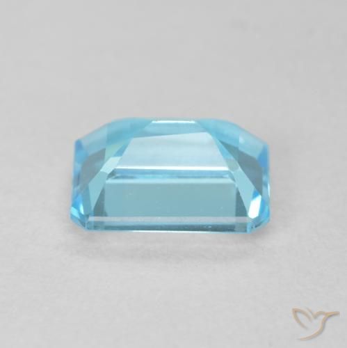Topaze Bleu Suisse naturelle Octogone / coupe Émeraude, 2.02 ct, VVS