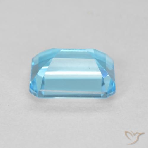 Topaze Bleu Suisse naturelle Octogone / coupe Émeraude, 2.14 ct, VVS