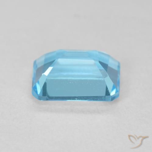 Topaze Bleu Suisse naturelle Octogone / coupe Émeraude, 2.08 ct, VVS