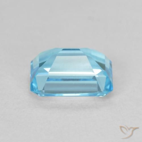 Topaze Bleu Suisse naturelle Octogone / coupe Émeraude, 2.20 ct, VVS