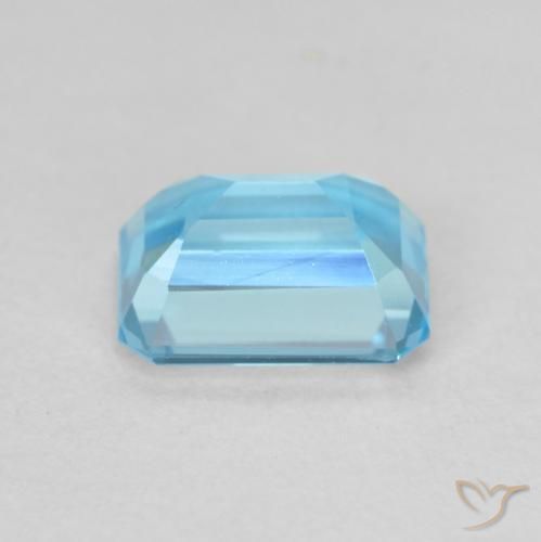Topaze Bleu Suisse naturelle Octogone / coupe Émeraude, 2.14 ct, VVS