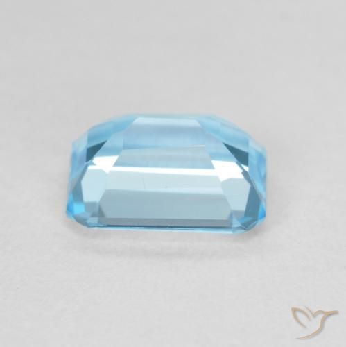 Topaze Bleu Suisse naturelle Octogone / coupe Émeraude, 2.06 ct, VVS