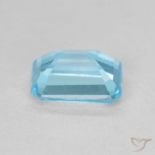 Topaze Bleu Suisse naturelle Octogone / coupe Émeraude, 2.12 ct, VVS
