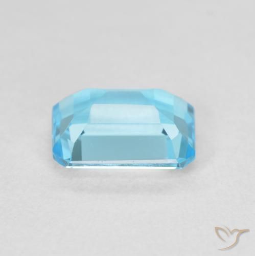 Topaze Bleu Suisse naturelle Octogone / coupe Émeraude, 1.86 ct, VVS