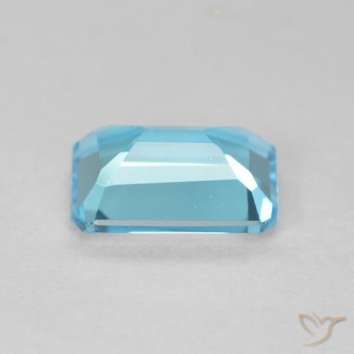 Topaze Bleu ciel léger naturelle Octogone / coupe Émeraude, 1.77 ct, VVS