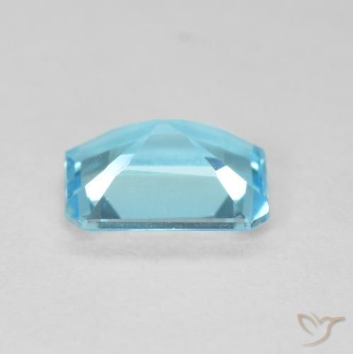 Topaze Bleu Suisse naturelle Octogone / coupe Émeraude, 1.68 ct, VVS