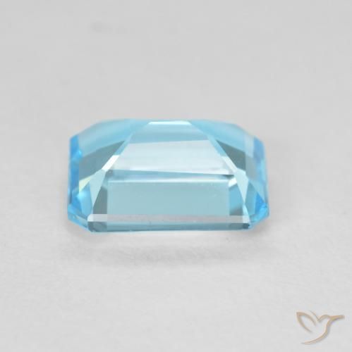 Topaze Bleu Suisse naturelle Octogone / coupe Émeraude, 1.95 ct, VVS