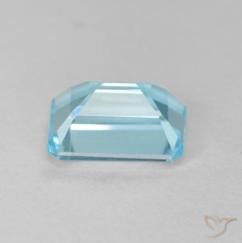 Topaze Bleu clair naturelle Octogone / coupe Émeraude, 1.97 ct, VVS