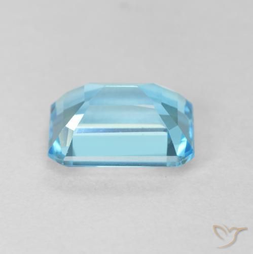 Topaze Bleu Suisse naturelle Octogone / coupe Émeraude, 2.02 ct, VVS