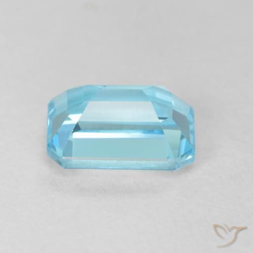 Topaze Bleu Suisse naturelle Octogone / coupe Émeraude, 2.08 ct, VVS