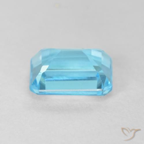 Topaze Bleu Suisse naturelle Octogone / coupe Émeraude, 2.17 ct, VVS