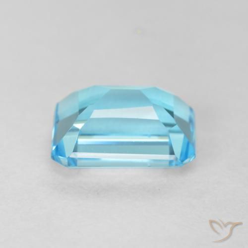 Topaze Bleu Suisse naturelle Octogone / coupe Émeraude, 2.08 ct, VVS