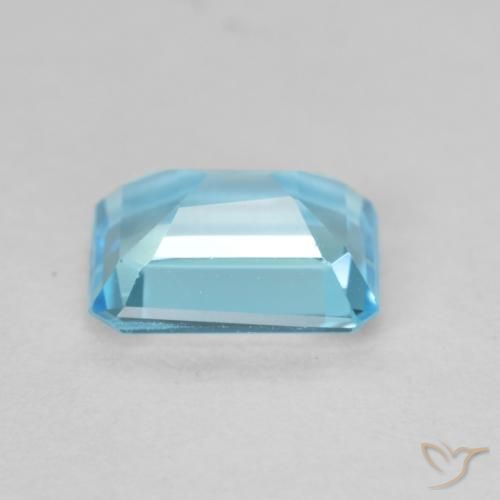 Topaze Bleu Suisse naturelle Octogone / coupe Émeraude, 1.95 ct, VVS