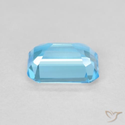 Topaze Bleu Suisse naturelle Octogone / coupe Émeraude, 1.80 ct, VVS-VS