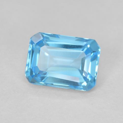 Topaze Bleu Suisse naturelle Octogone / coupe Émeraude, 1.90 ct, VVS-VS