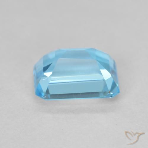 Topaze Bleu Suisse naturelle Octogone / coupe Émeraude, 2.05 ct, VVS-VS