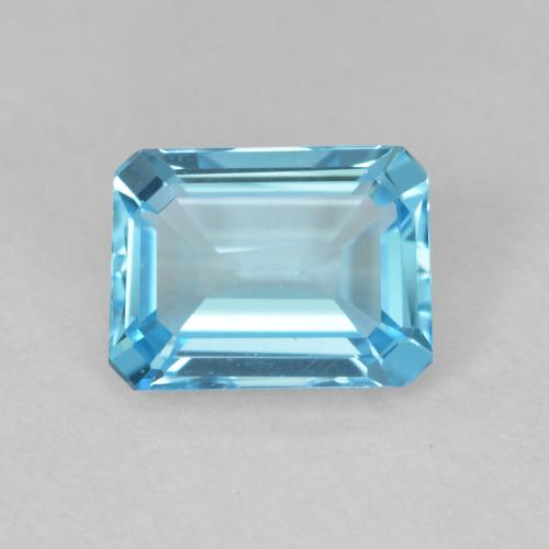 Topaze Bleu Suisse naturelle Octogone / coupe Émeraude, 1.99 ct, VVS-VS