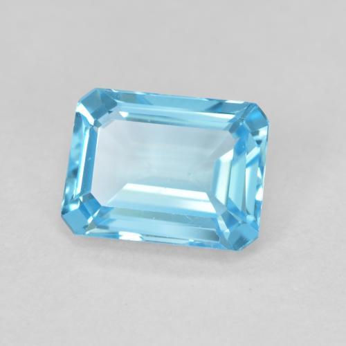 Topaze Bleu Suisse naturelle Octogone / coupe Émeraude, 1.99 ct, VVS-VS