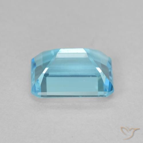 Topaze Bleu clair naturelle Octogone / coupe Émeraude, 2.02 ct, VVS-VS