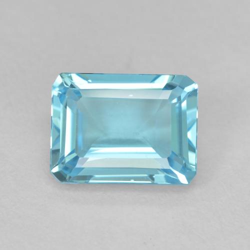 Topaze Bleu clair naturelle Octogone / coupe Émeraude, 2.15 ct, VVS-VS