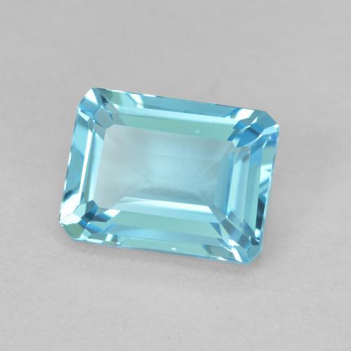 Topaze Bleu clair naturelle Octogone / coupe Émeraude, 2.15 ct, VVS-VS