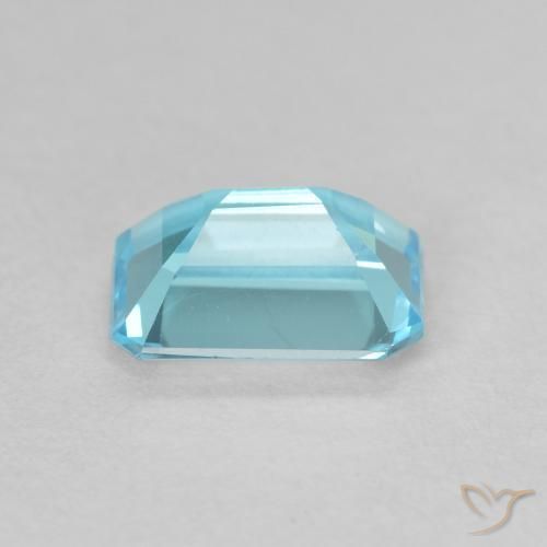 Topaze Bleu clair naturelle Octogone / coupe Émeraude, 1.68 ct, VVS-VS