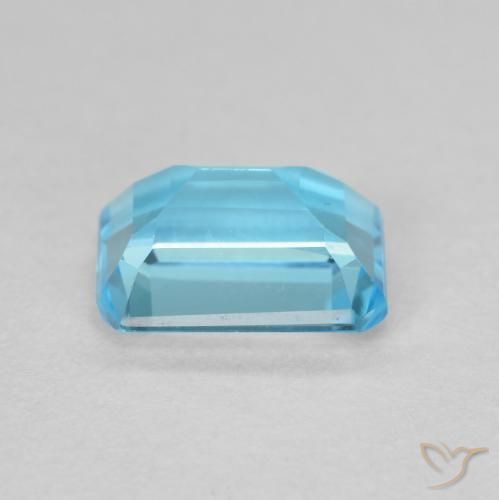 Topaze Bleu Suisse naturelle Octogone / coupe Émeraude, 2.00 ct, VVS-VS