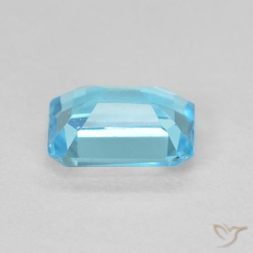 Topaze Bleu ciel léger naturelle Octogone / coupe Émeraude, 1.91 ct, VVS-VS