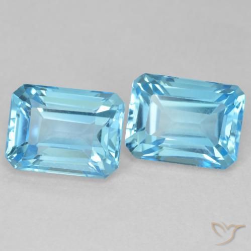 Shop natural 4.34ct Bleu Suisse Topaze gems, Octogone / coupe Émeraude, from Brésil at GemSelect. In stock, global shipping!
