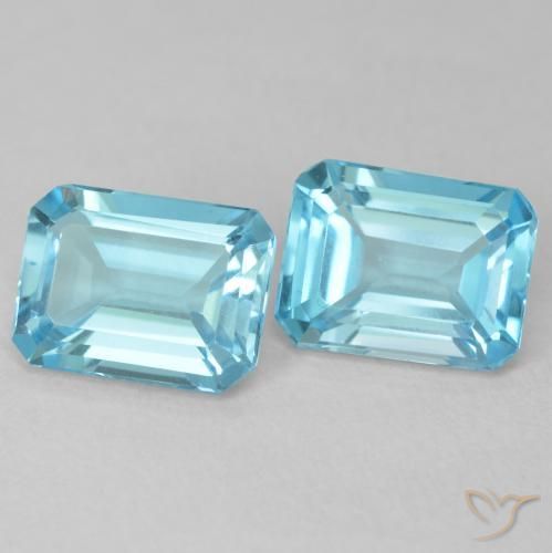 Shop natural 3.70ct Bleu verdâtre léger Topaze gems, Octogone / coupe Émeraude, from Brésil at GemSelect. In stock, global shipping!