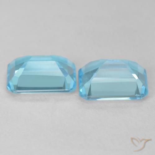 Shop natural 3.70ct Bleu verdâtre léger Topaze gems, Octogone / coupe Émeraude, from Brésil at GemSelect. In stock, global shipping!